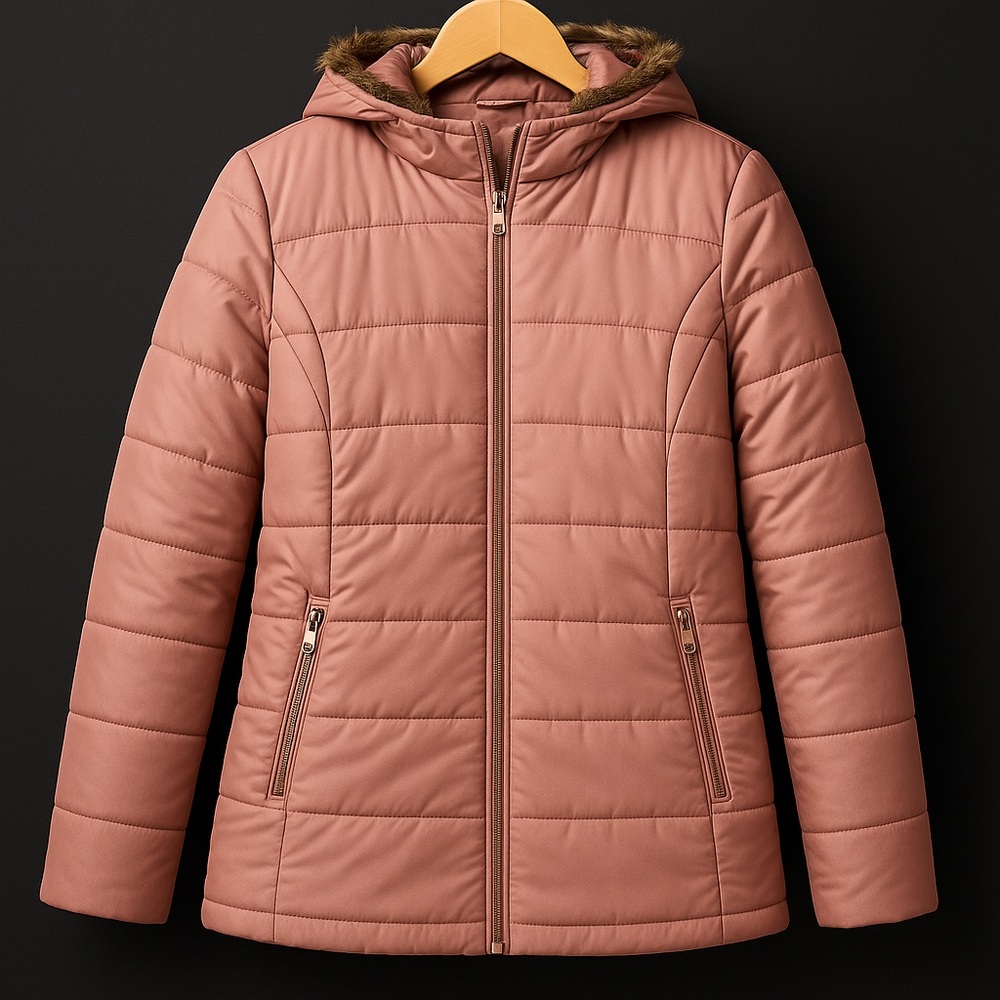 Adam Women's Puffer Jacket - Light Pink